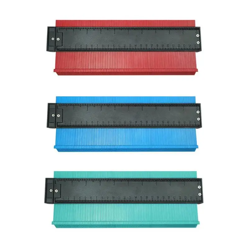 

Alloet Multifunction Plastic Irregular Shaper Profile Ruler Gauge Duplicator Contour Scale Template Curvature Scale General Too