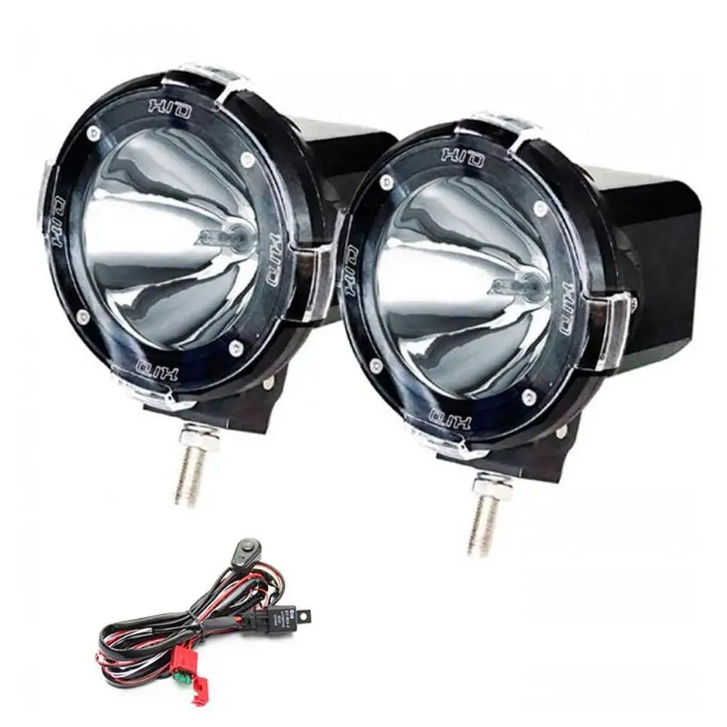 

VODOOL 1 Pair 4 Inch 12V 100W LED Work Light Spotlight Round IP65 Waterproof Offroad Driving Lamp Car Work Light Bar Accessories