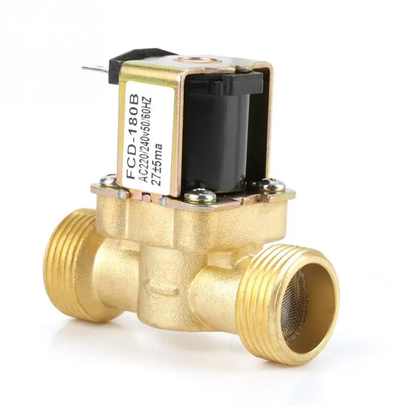 

G34 2 Way Water Inlet NC Normal Brass Electric Solenoid Valve AC 220240V FCD-180B Solenoid Valve Wholesale