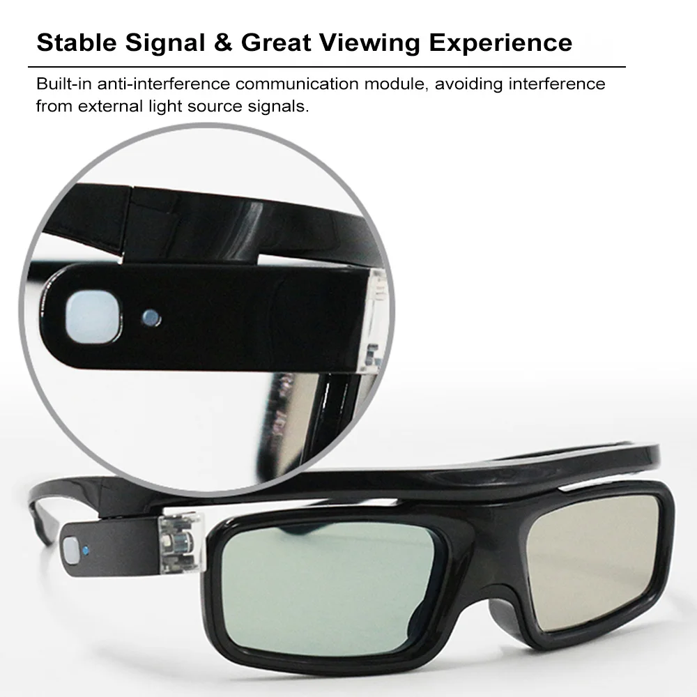 docooler G500 Active Shutter 3D Glasses Compatible for DLP-Link Projector with Projector w/ 3D Function Rechargeable 3D Glasses docooler G500 Active Shutter 3D Glasses Compatible for DLP-Link Projector with Projector w/ 3D Function Rechargeable 3D Glasses