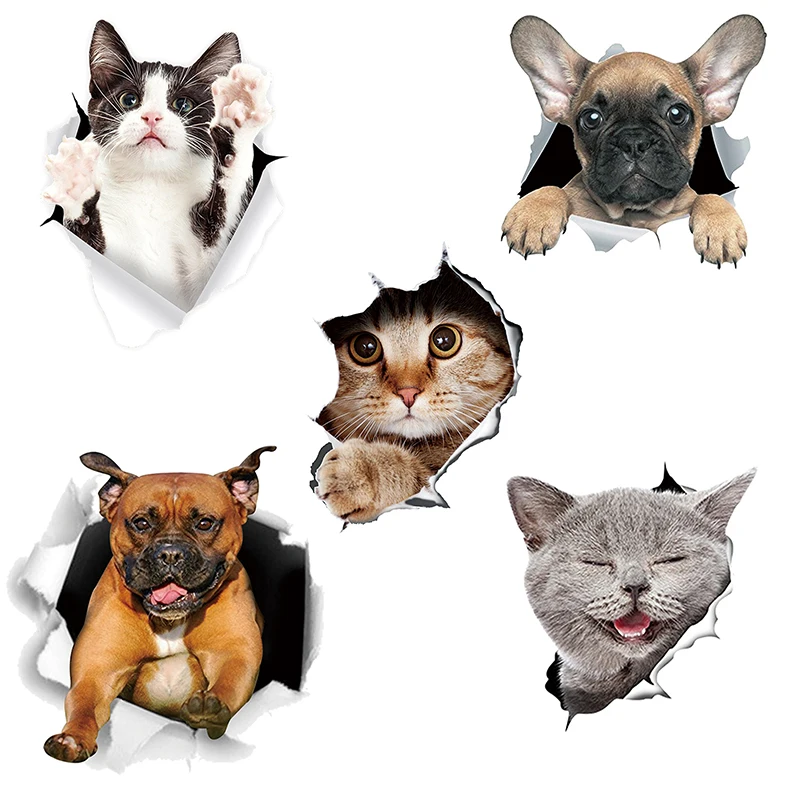 

Car Sticker 3D Scratch and Peeking Cat Sideways Vinyl Car Body Rear Windshield Decal Stickers Car Styling Accessories