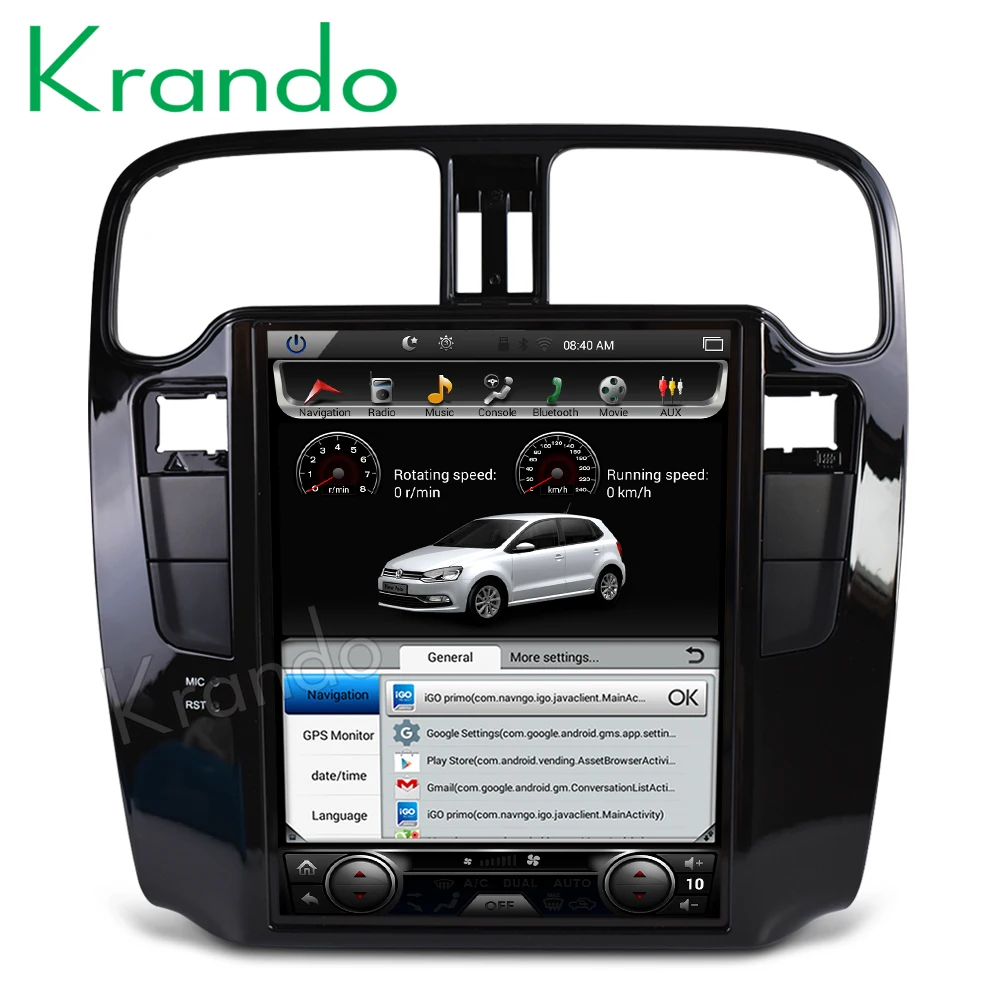 Krando Android 8,1 10," Tesla вертикальный Автомобильный мультимедийный плеер gps для VW Volkswagen Polo+ навигационная система Радио Аудио BT