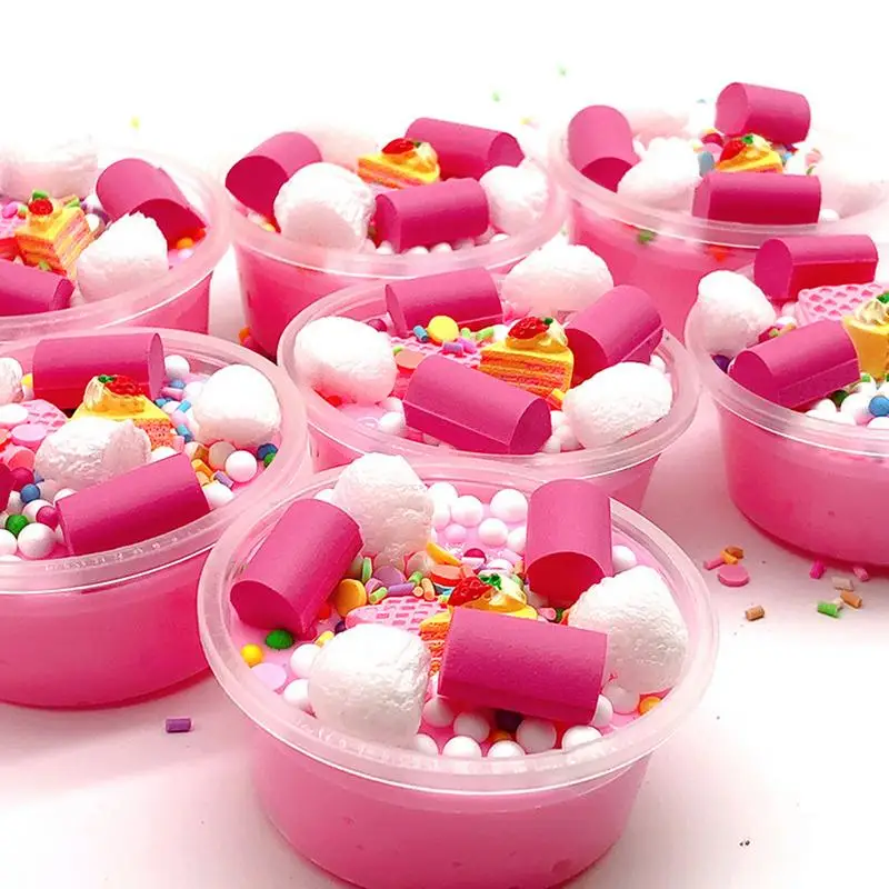 

1PCS DIY Color Plasticine Toy Crystal Mud Cake Cloud Slime Poke Milk Puree Pottery PUFF Glue Marshmallow Clay Toys for Children