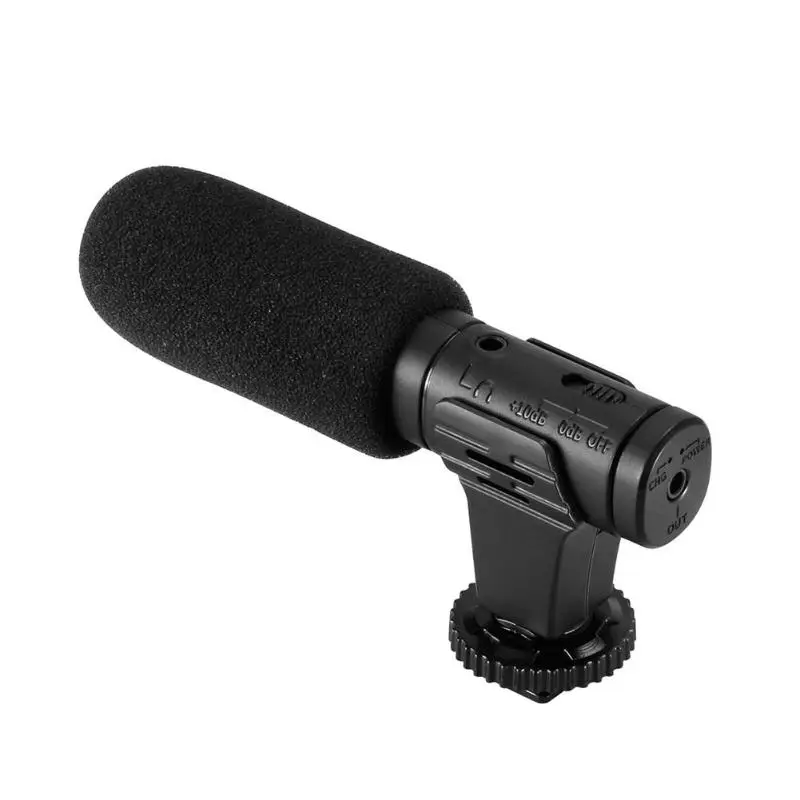 

MIC-07 Straight-in 3.5mm Interview Photo Microphone for Reporter Hypercardioid Portable Outdoor Mic for Camera Phone Drop Ship