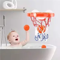 Детские смешные игрушки для ванны пластиковая Ванна стрелялка, игрушка набор Баскетбол всасывает чашки мини с обручем шары Дети