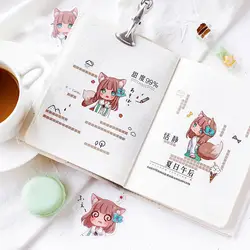 40 шт./пакет Kawaii мультфильм стикеры для девочек творческие декоративные наклейки для дневник в стиле Скрапбукинг альбомы Papeterie Diy наклейки