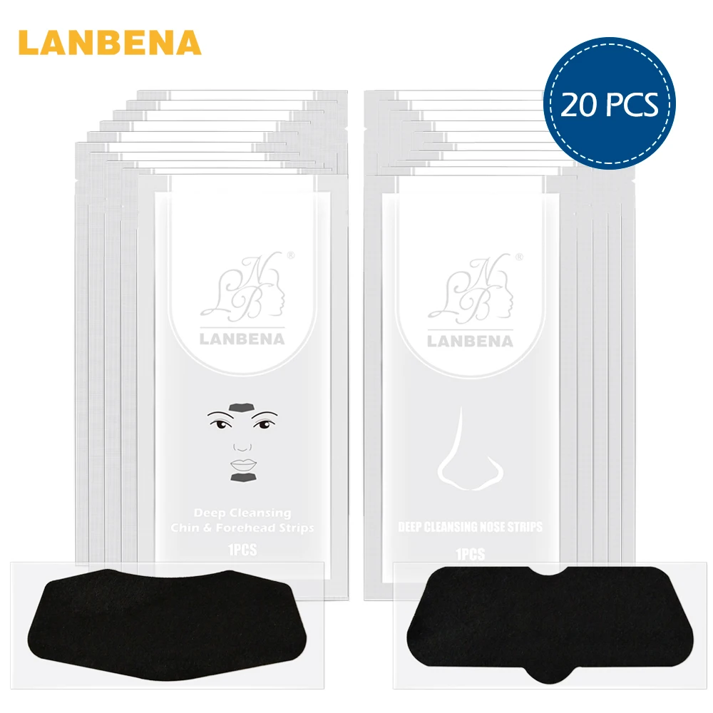 

LANBENA 1Pc /20Pcs Deep Cleansing Blackhead Masks Chin & Forehead Masks Acne Treatment Pore Shrink Skin Care