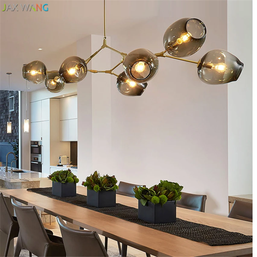Современная молекулярная Волшебная фасоль ветка люстра со светодиодным освещением подвесные светильники итальянская Подвесная лампа столовая кухня Avize
