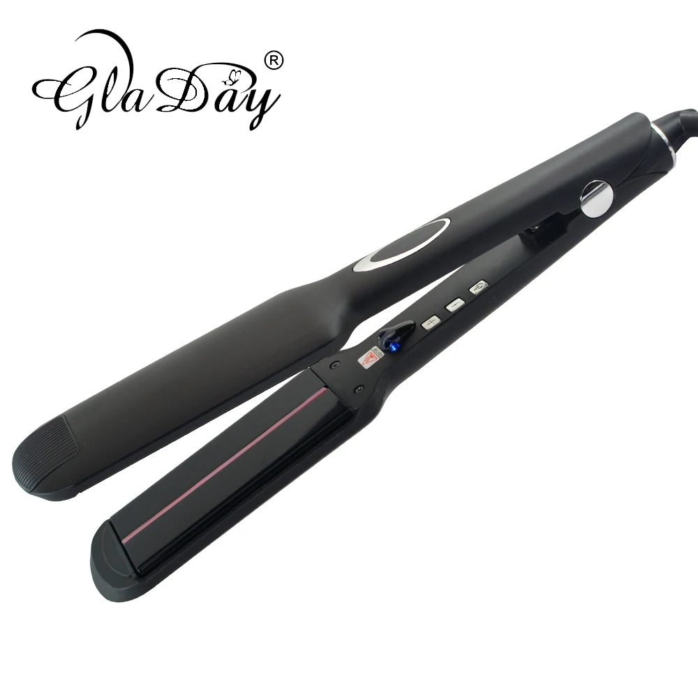

Wide Plates High Temperature Keratin Hair Straightening Irons Titanium Professional Hair Straightener Flat Iron Styling Tools