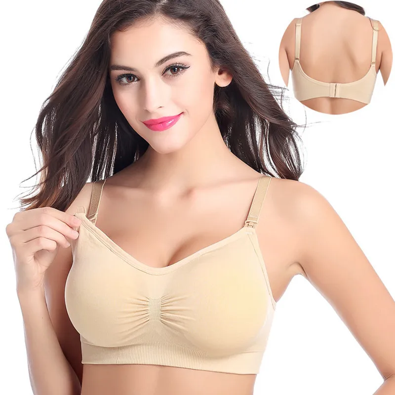 

Women Lingerie Maternity Wireless Full Coverage Breastfeeding Nursing Push Up Bra Cotton Underwear straps Bra Plus Size Bralette