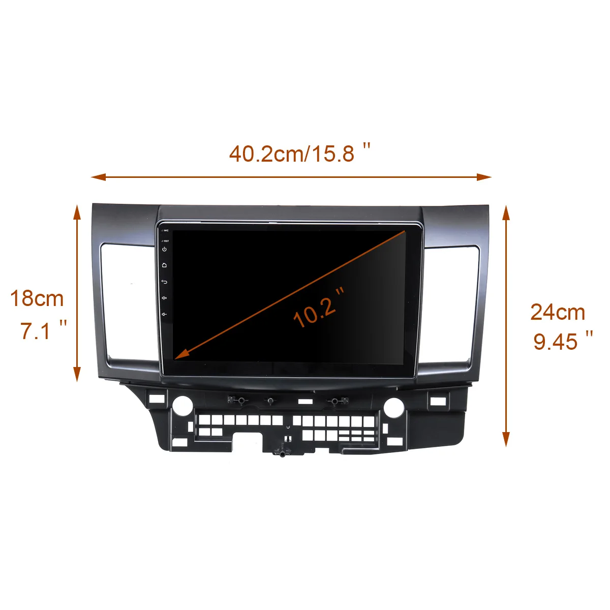 Sale Car Multimedia Player 10.2 1G+16G for Android8.1Car Stereo 1DIN bluetooth WIFI GPS Quad Core For Mitsubishi Lancer head unit 2