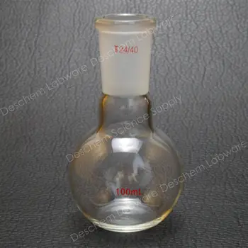 

100ml,24/40,Single Neck,Flat Bottom Glass Flask,1-Neck,Lab Boliling Vessel