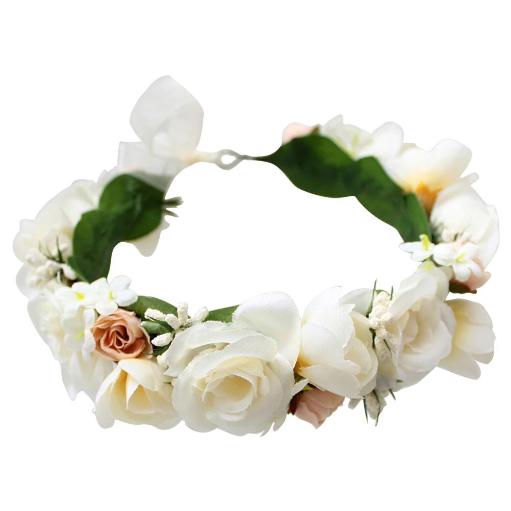 

Flower Girls Crown Floral Wreath Bridal Headwear Garland Headbands for Festival Wedding Party
