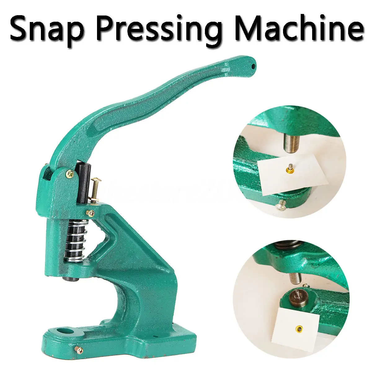 

Newest Manual Hand Pressure Snap Pressing Machine Clamp Snap Clip On Tool Metal Green HPressing Button Snap Pressing Machine