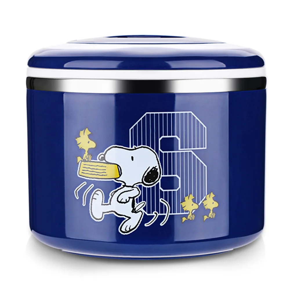

SNOOPY 1200ml Stainless Steel Portable Lunch Box Thermal Insulation Pot Single Layer Leakproof Lunch Box Bento Food Container