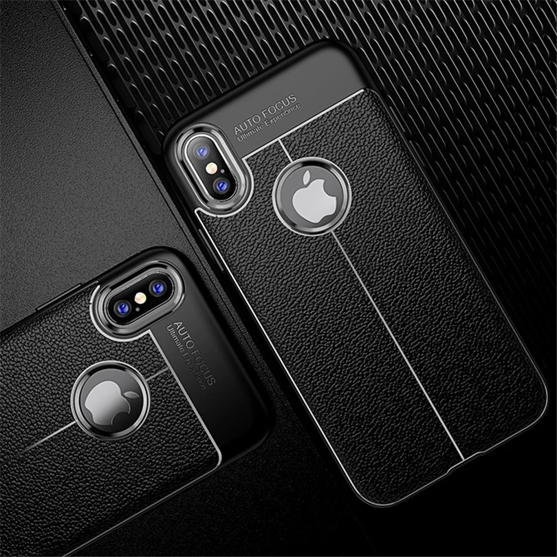 

Soft Phone Case For iPhone X XR XS Max SE 5 6 6S 7 8 Plus Shockproof Leather Pattern TPU Case Cover For iPhone Jkke
