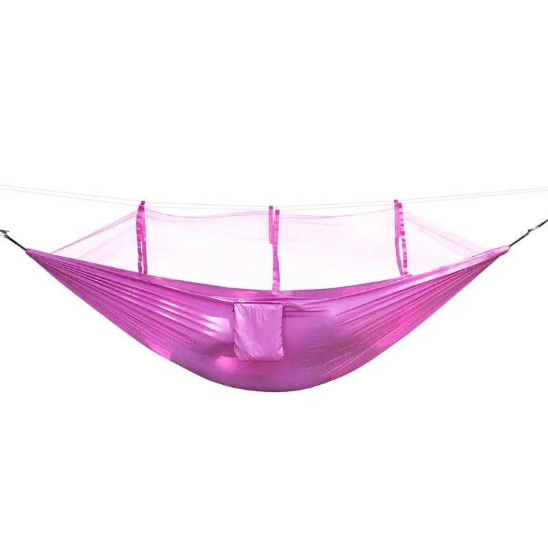 Portable Outdoor Camping Hammock Mosquito Net Nylon Hammock Hanging Bed Sleeping Swing Hang Bed Garden Hammock Drop Shipping Portable Outdoor Camping Hammock Mosquito Net Nylon Hammock Hanging Bed Sleeping Swing Hang Bed Garden Hammock Drop Shipping
