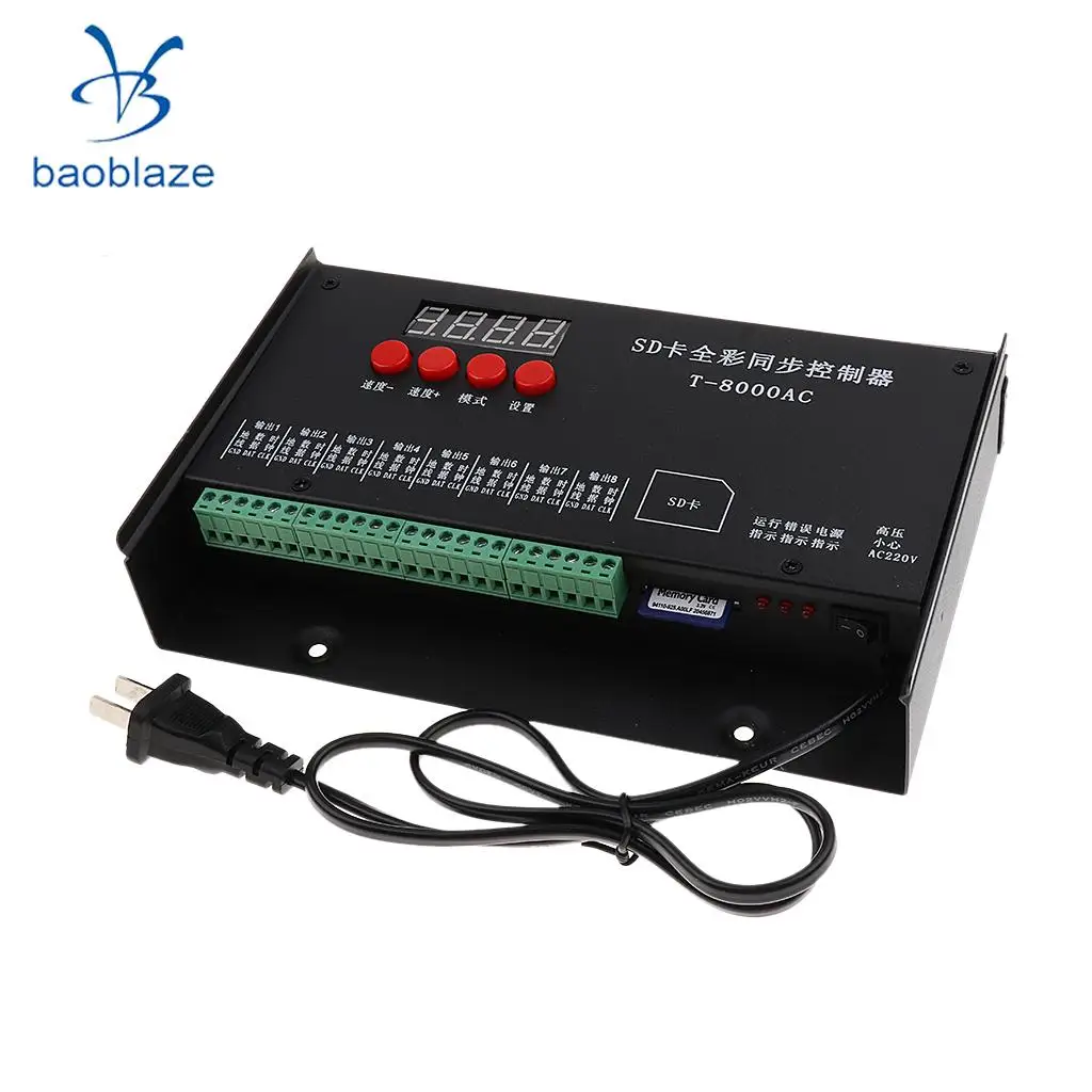

Baoblaze T-8000AC LED Programming Controller with SD Card Rainproof Color Controller
