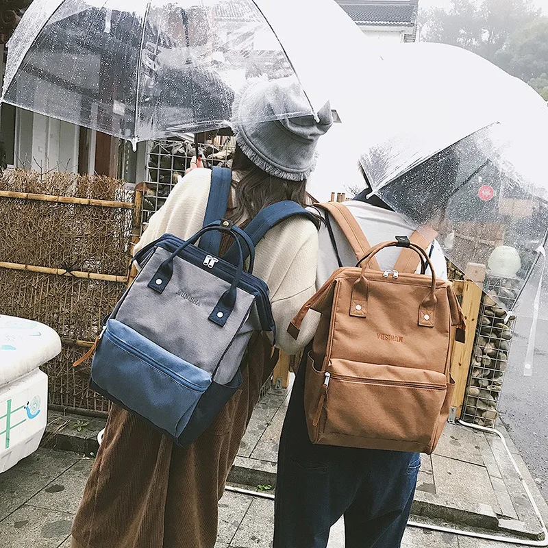 

2019 Female High Quality Canvas Travel Backpack Women Mochila Feminina Sac A Dos Back Pack School Bags For Teenage Girl Rucksack
