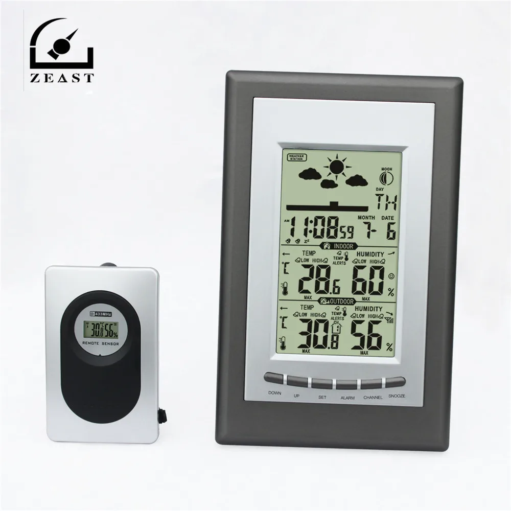 

Multifunction Luminous Weather Station Wireless Weather Station Digital Alarm Clock Indoor/outdoor Thermo-Hygrometer H209G