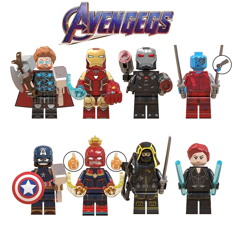 

20Pcs/Lot Endgame Legoed Minifigured Thor Iron Man Marvel Super Heroes Avengers 4 Building Blocks Figures Children Gift Toys