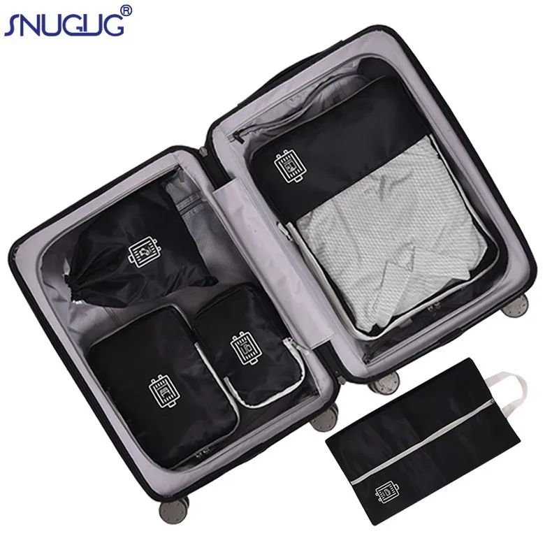 5PCS/Set High Quality Polyester Cloth Travel Bag Luggage Organizer Packing Cube Organiser Travel Bags Travel Bags Packing Cube