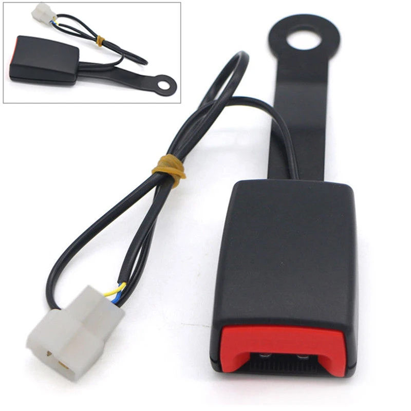 

Auto Car Front Seat Belt Buckle Socket Plug Connector With Warning Cable