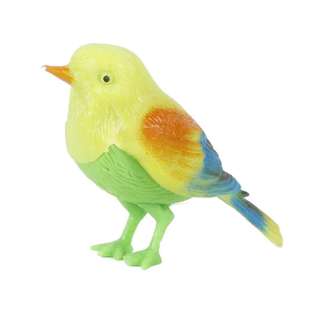 

2018 Funny Electronic Pet Cage Decoration Toys Morning Bird Voice Control Music Bird Toy Simulation Cute Sing Song Bird Toy Doll