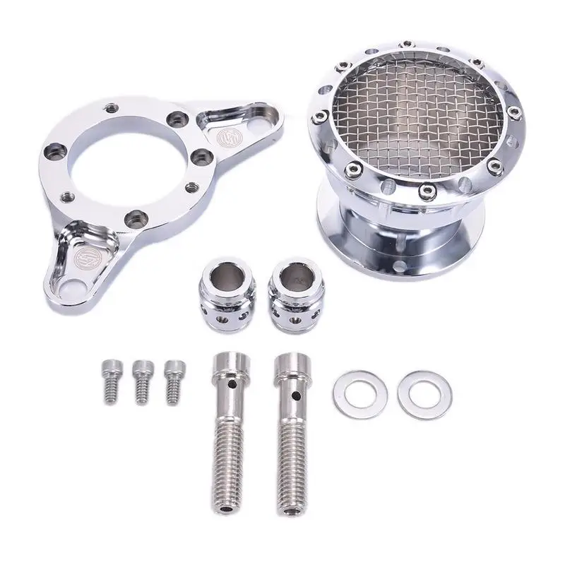 Black/Silver Motorcycle Air Cleaner Intake Filter Velocity Stack CNC Aluminum For Harley Sportster 883 1200 XL 48 2004-U