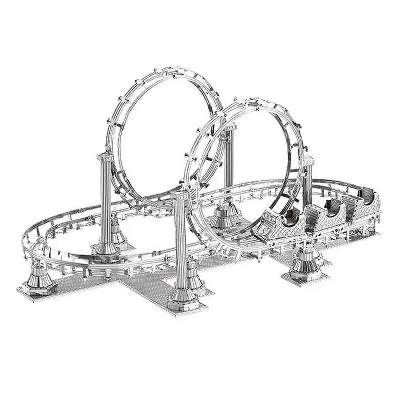 

3D Three-dimensional Metal Assembled Model DIY Puzzle Puzzle Roller Coaster Toy Model Children's Holiday Exquisite Gift