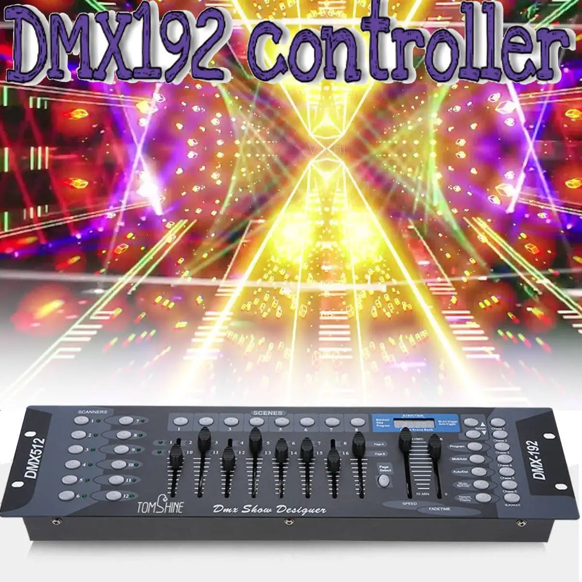

192 DMX Controller DJ Equipment DMX 512 Console Stage Lighting For LED Par Moving Head Spotlights DJ Controller US Plug
