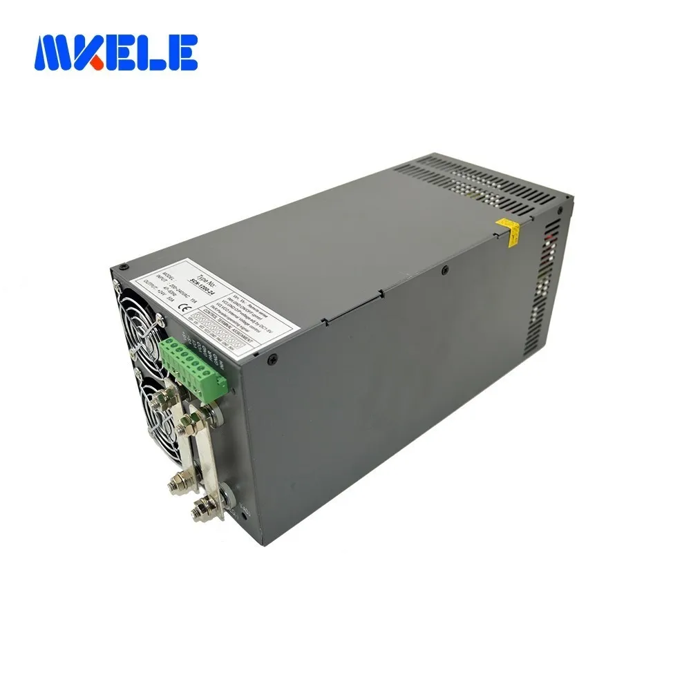 

1200W Single Output Switching power supply laboratory use high efficiency SCN-1200-12/24/48 for safe package wide range input