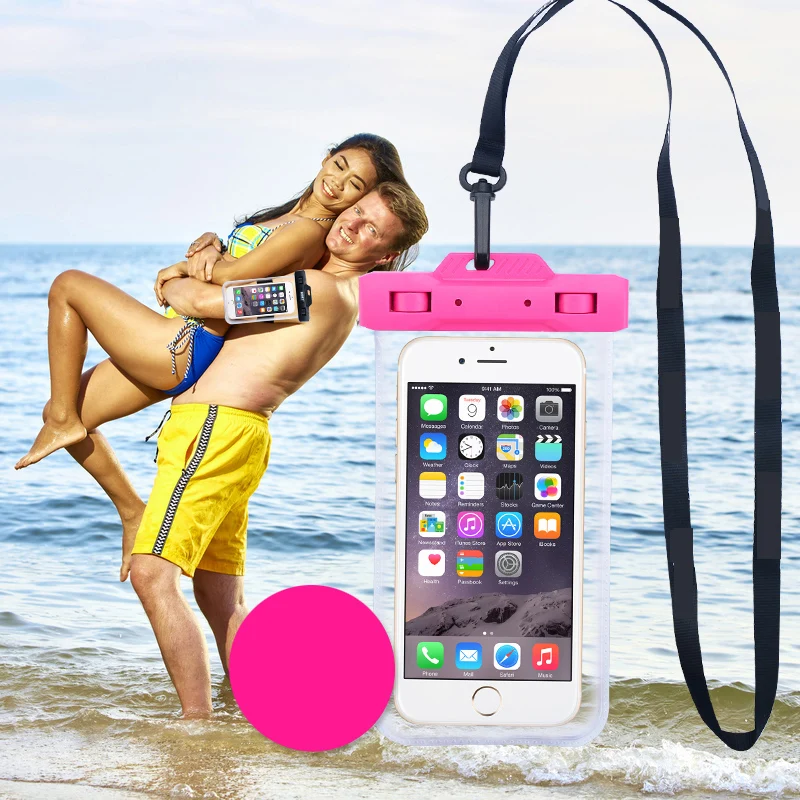 Открытый плавательный Универсальный подводный чехол сотовые телефоны водостойкая сумка для iphone X 6 plus 7 8 все модели 6 дюймов с шнурком