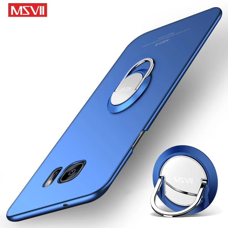 

For Samsung Galaxy S7 Edge Case MSVII Slim Frosted Coque For Samsung S7 Case Metal Magnetic Holder Cover For Samsung S7 S7 Edge