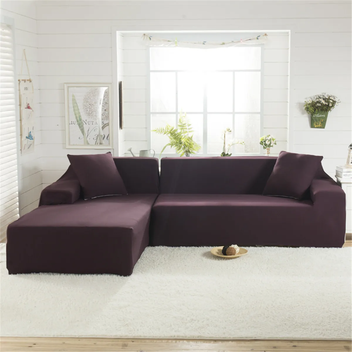 

Universal Elastic Sofa Covers for Living Room L-Shaped Sofa Towel Slip-resistant Sofa Seat Cover Strech Sofa Slipcover 5 Colors