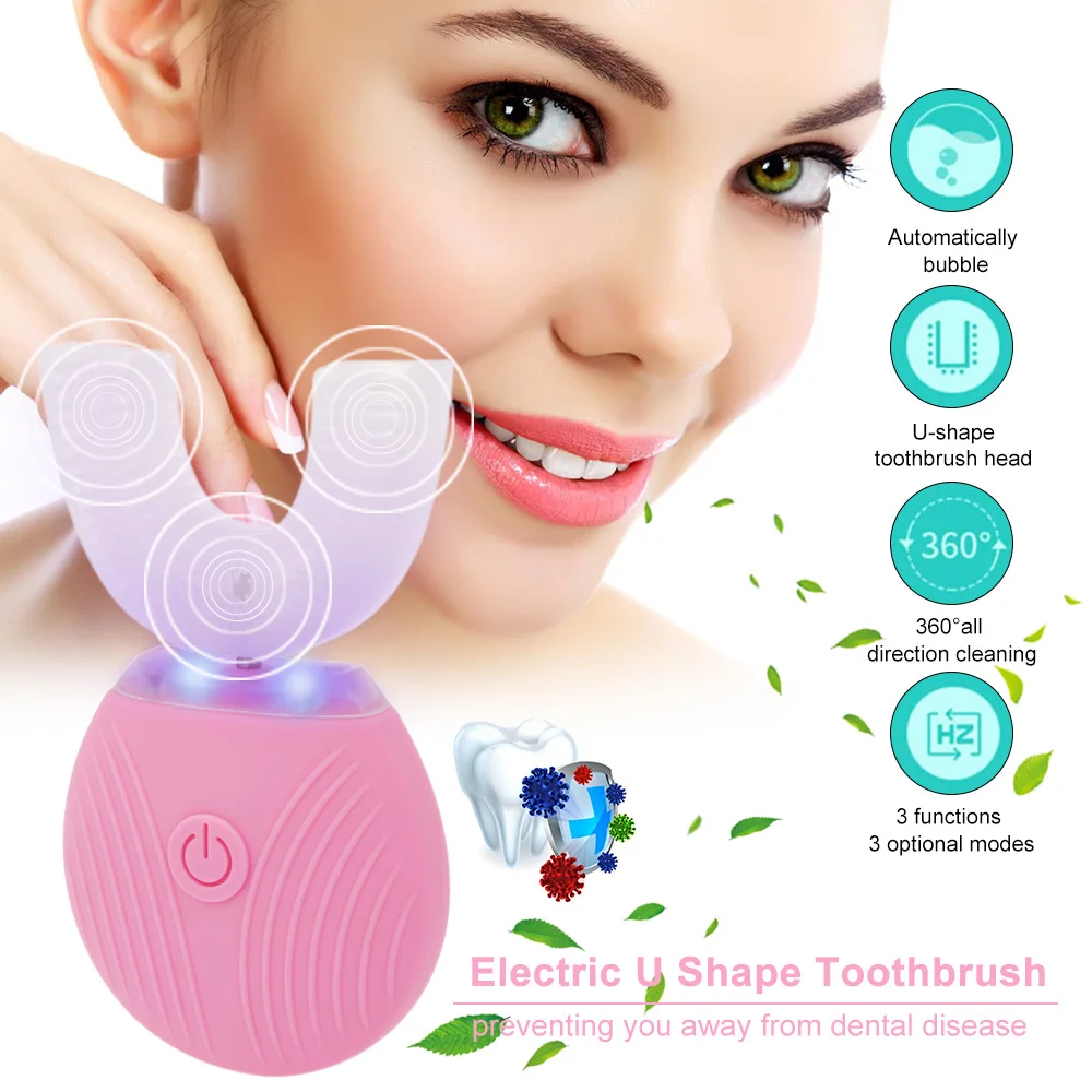 

Intelligent Automatic Oral Cleaner Sonic Adult Electric Toothbrush Teeth Whiten 360 Degree Cleaning Personal Care Appliances