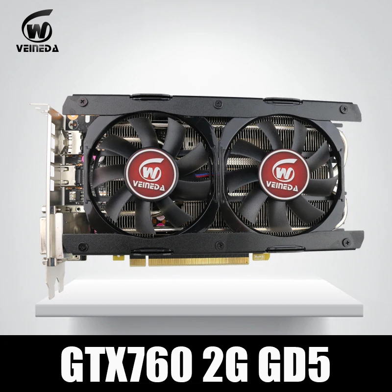 

Video Card Veineda GTX760 2GB GDDR5 256Bit 6004MHz DVI HDMI Stronger than GTX950, GTX750Ti