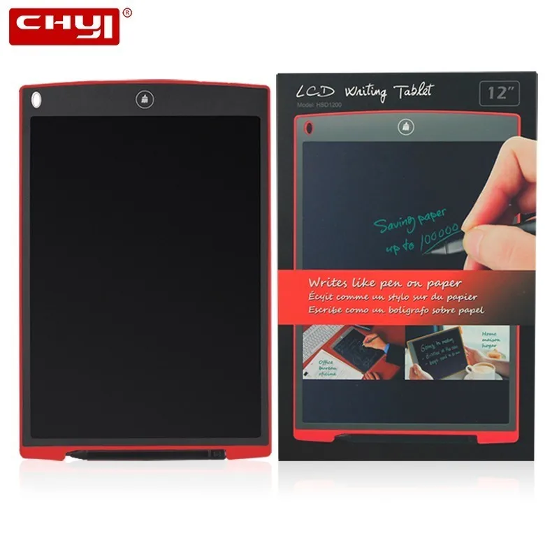 CHYI Epaper lcd планшет для письма 12 дюймов цифровая доска для черчения беспроводная сенсорная панель трекпад блокнот для заметок подарки блокнот для детей для рисования