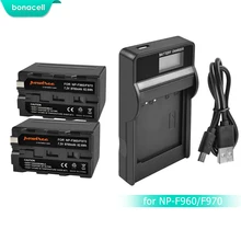 Bonacell 7,2 В 8700 мАч NP-F960 NP-F970 NP F960 F970 F950 Батарея + ЖК-дисплей Зарядное устройство для SONY plm-100 ccd-trv35 mvc-fd91 MC1500C L10