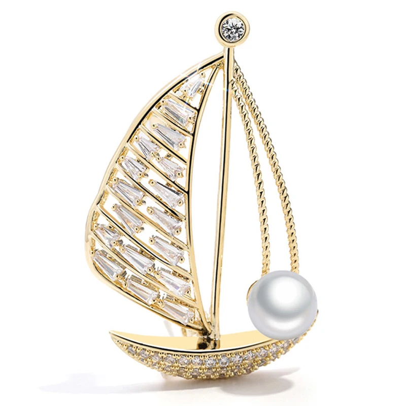 

Sailing Brooch Female Brooch Couple Pin Small Suit Brooch Coat Pin Accessory Gift