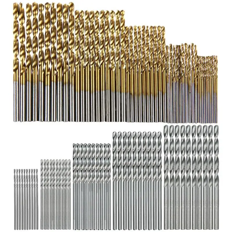 100 шт сверла 1,0/1,5/2,0/2,5/3,0mm Титан покрытием для Сверление дерева