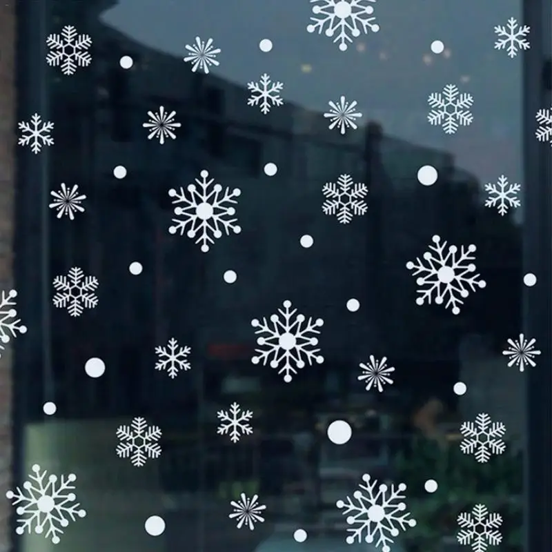 Рождественский год стикер снежинки 38 шт оконные стены стекло пол зеркало для плитки стикер s Рождественские декоративные рождественские принадлежности для вечеринок