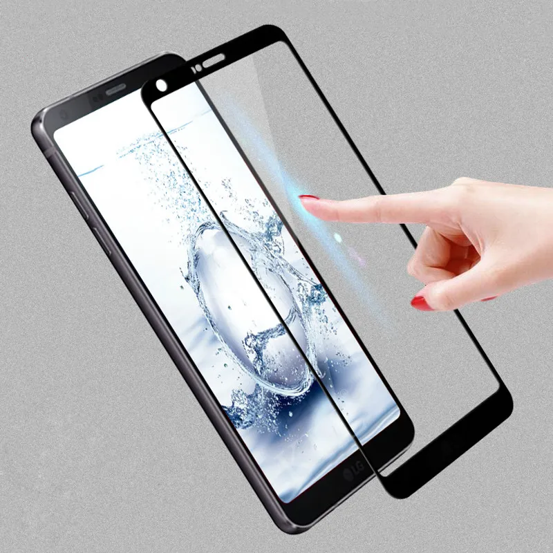 

9H Full Coverage Tempered Glass for LG V40 V30 Q7 Q7PLUS Screen Protector for LG K8 2018 G7 K20 Plus STYLO L-03K Protection Film