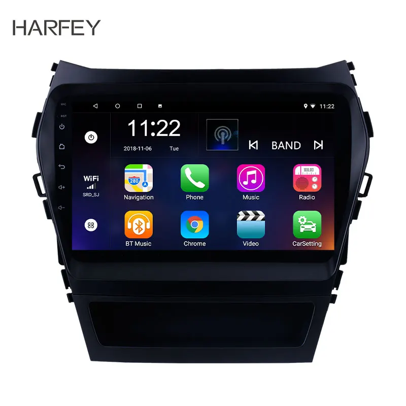 Harfey Автомобильный GPS Мультимедийный проигрыватель радио для 2013 2014 2015 2016 2017 hyundai IX45