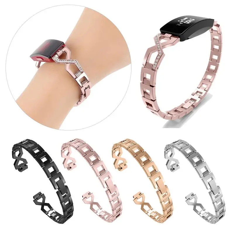 

Unisex Watch Strap Bands For Watch Accessory Rhinestone Stainless Steel Flexible Durable Fashion Replacement Strap For Men Women