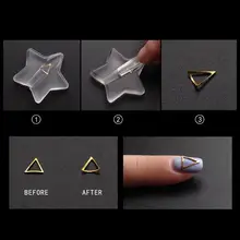 Дизайн ногтей украшение матовый металлический ломтик рамка прессованная Форма Маникюр K золото изгиб кривая модель дизайн ногтей инструменты