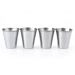 SNNY-A набор из 4 Нержавеющая сталь чашки Кружка для питья Кофе Чай бокал, для кемпинга Пеший Туризм