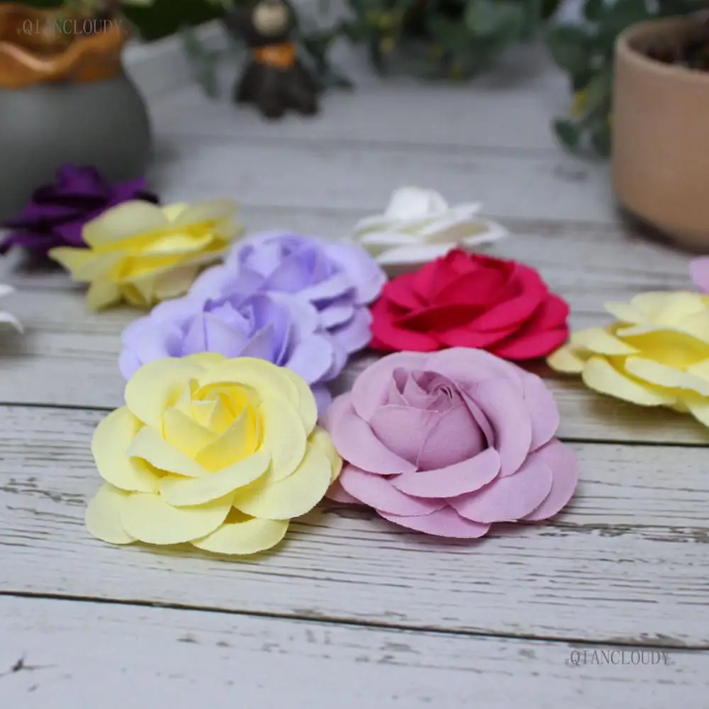 100 Pieces Artificial Camellia Rose Silk Flower Heads Diy Wedding
