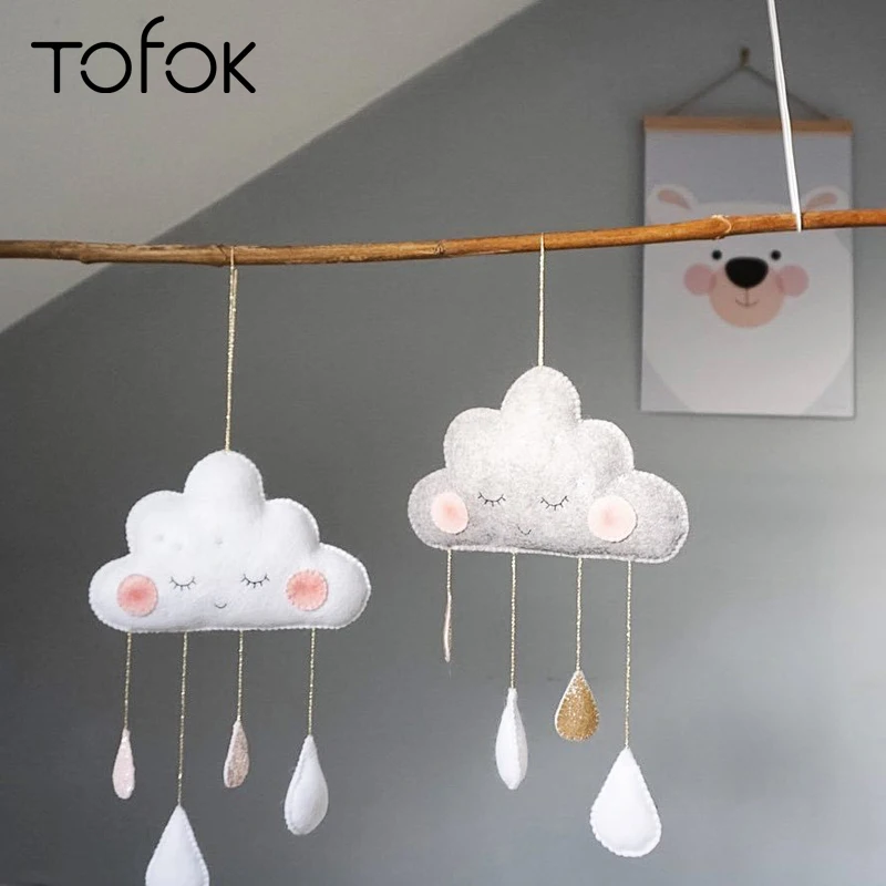 Tofok Cloud Water Drop Hanging Decorations Photo Props Children Favors Room Decoration Ins