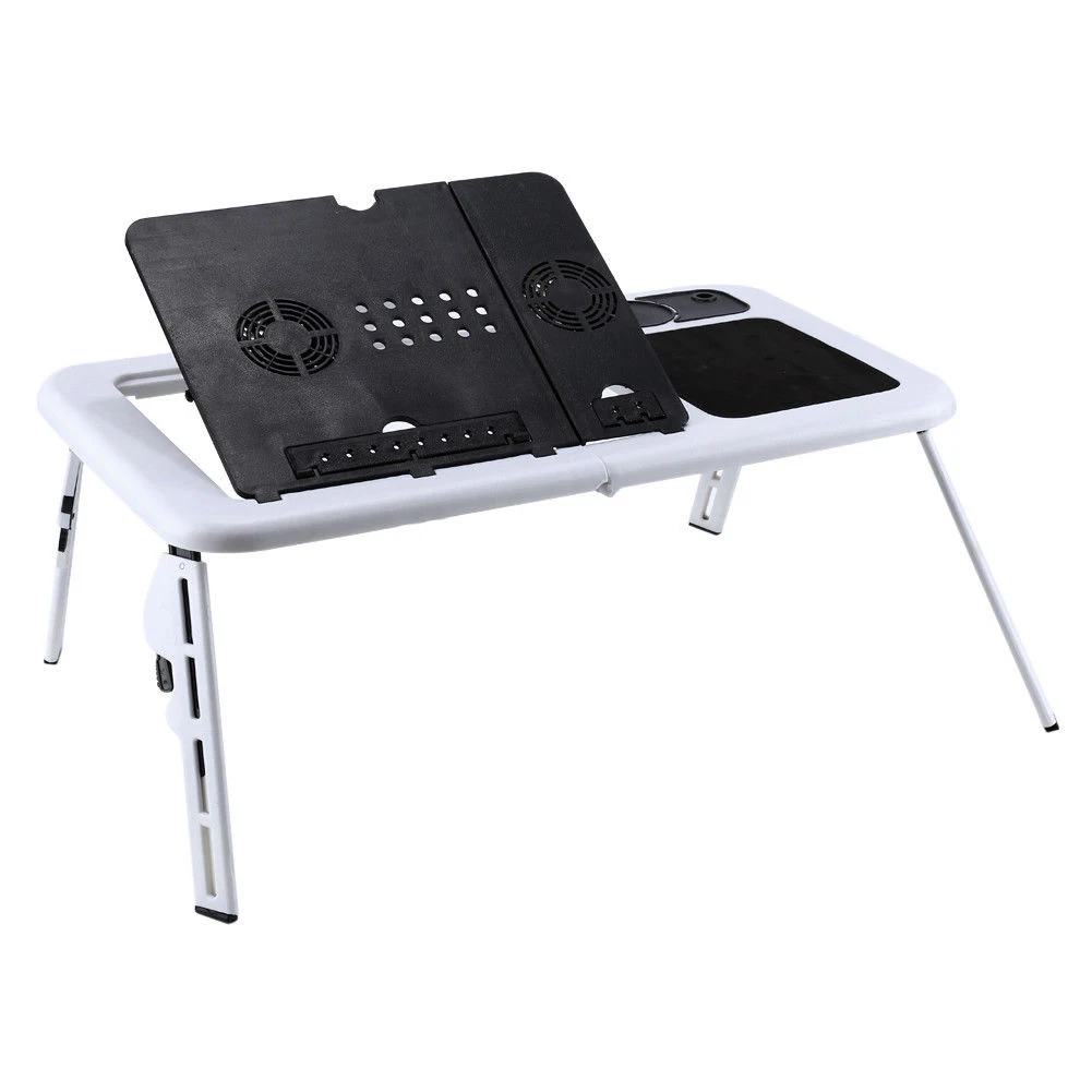 Стол для ноутбука складной стол e-стол кровать USB Охлаждающие вентиляторы Подставка ТВ лоток